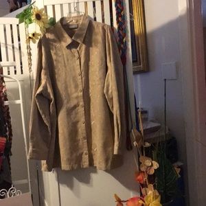 Must be put in Bundle: Faux Suede Beige Croft & Barrow Shirt